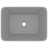 matt világosszürke kerámia luxus mosdókagyló 41x30x12 cm