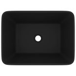 matt fekete kerámia luxus mosdókagyló 41x30x12 cm