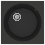 fekete gránit konyhai mosogatótálca túlfolyóval