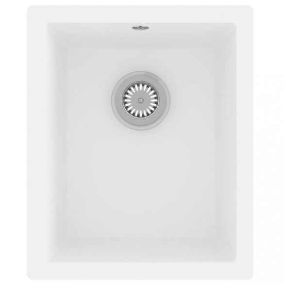 fehér gránit konyhai mosogatótálca túlfolyóval