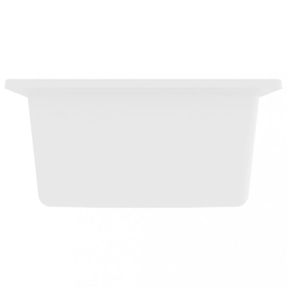 fehér gránit konyhai mosogatótálca túlfolyóval