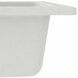 fehér gránit ovális konyhai mosogatótálca túlfolyóval