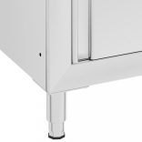 rozsdamentes acél kereskedelmi konyhai mosogató 60 x 60 x 96 cm