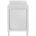 rozsdamentes acél kereskedelmi munkapult szekrénnyel 60x60x96 cm