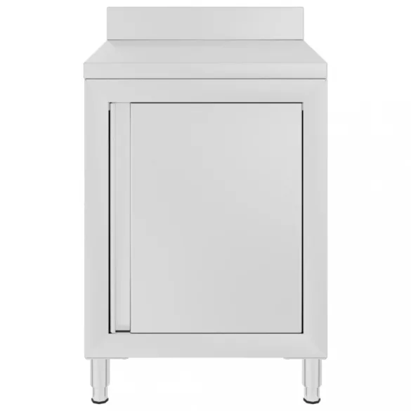 rozsdamentes acél kereskedelmi munkapult szekrénnyel 60x60x96 cm