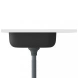 ezüst rozsdamentes acél lefolyós konyhamosogató 600x500x155 mm