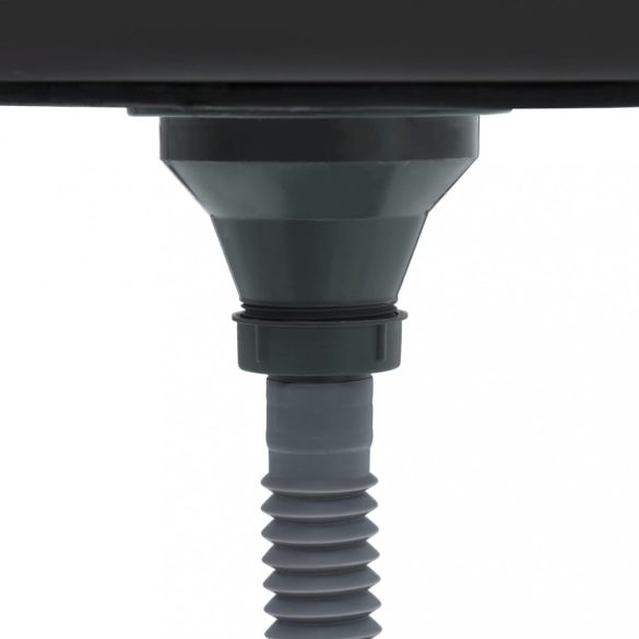 ezüst rozsdamentes acél lefolyós konyhamosogató 600x500x155 mm