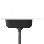 ezüst rozsdamentes acél lefolyós konyhamosogató 600x600x155 mm