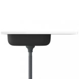 ezüst rozsdamentes acél lefolyós konyhamosogató 800x500x155 mm