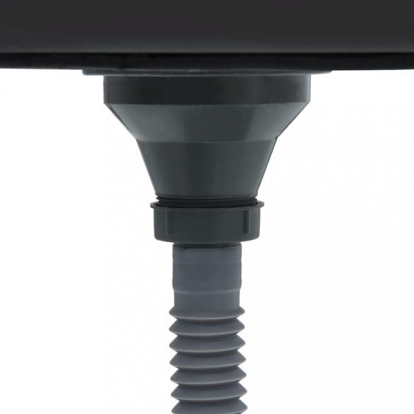 ezüst rozsdamentes acél lefolyós konyhamosogató 800x500x155 mm