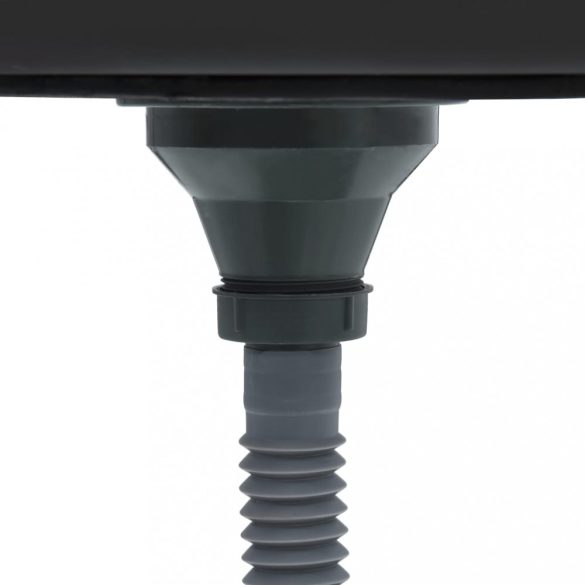 ezüst rozsdamentes acél lefolyós konyhamosogató 800x600x155 mm