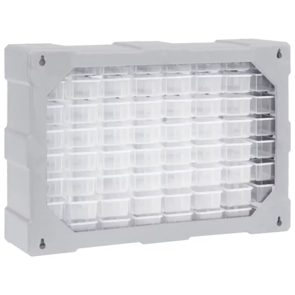 többfiókos szervező 64 fiókkal 52 x 16 x 37,5 cm