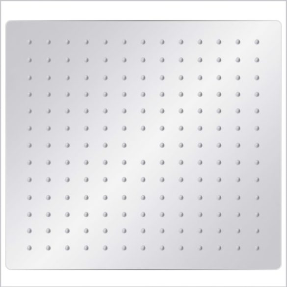 négyszögletes rozsdamentes acél esőztető zuhanyrózsa 30x30 cm