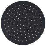 fekete kerek rozsdamentes acél esőztető zuhanyfej 25 cm