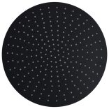 fekete kerek rozsdamentes acél esőztető zuhanyfej 40 cm