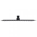 fekete négyszögletes rozsdamentes acél esőztető zuhanyfej 25x25 cm