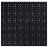 fekete négyszögletes rozsdamentes acél esőztető zuhanyfej 50x50 cm