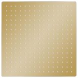 aranyszínű négyszögletes rozsdamentes acél esőztető zuhanyfej 40x40 cm