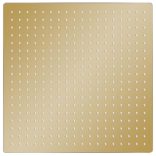 aranyszínű négyszögletes rozsdamentes acél esőztető zuhanyfej 50x50 cm