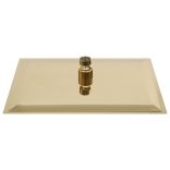 aranyszínű négyszögletes rozsdamentes acél esőztető zuhanyfej 30x20 cm