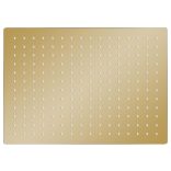 aranyszínű négyszögletes rozsdamentes acél esőztető zuhanyfej 40x30 cm