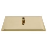 aranyszínű négyszögletes rozsdamentes acél esőztető zuhanyfej 40x30 cm