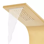 aranyszínű 201-es rozsdamentes acél ívelt zuhanypanel rendszer