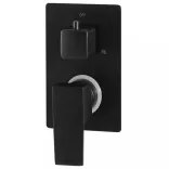 fekete négyszögletes rozsdamentes acél zuhanyzórendszer