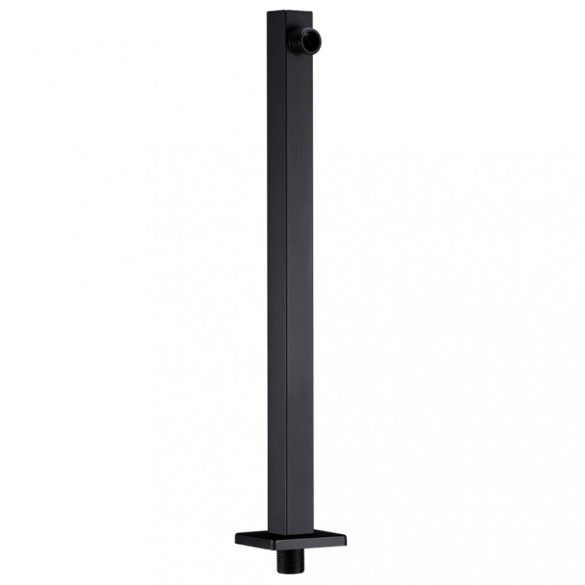 fekete négyszögletes rozsdamentes acél zuhanytartókar 40 cm
