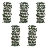 5 db rácsos fűzfa kerítés műlevéllel 180 x 30 cm