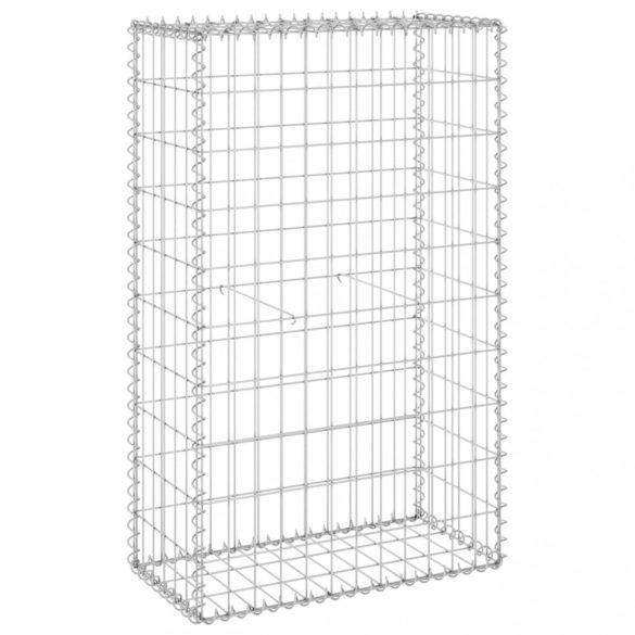 horganyzott acél gabion fal fedéllel 60 x 30 x 100 cm