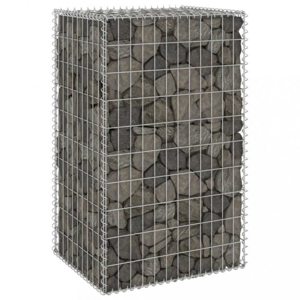 horganyzott acél gabion fal fedéllel 60 x 50 x 100 cm