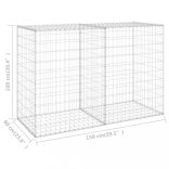 horganyzott acél gabion fal fedéllel 150 x 60 x 100 cm