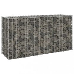 horganyzott acél gabion fal fedéllel 200 x 60 x 100 cm