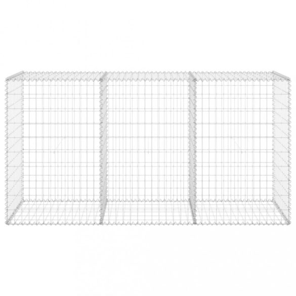 horganyzott acél gabion fal fedéllel 200 x 60 x 100 cm