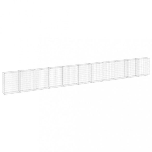 horganyzott acél gabion fal fedéllel 900 x 30 x 100 cm