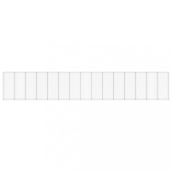horganyzott acél gabion fal fedéllel 900 x 30 x 150 cm