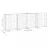horganyzott acél gabion fal fedéllel 300 x 30 x 100 cm