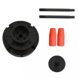 4 pofás acél fa tokmány M33 csatlakozóval 100 mm