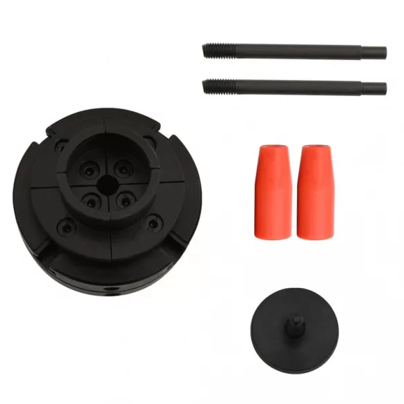 4 pofás acél fa tokmány M33 csatlakozóval 100 mm