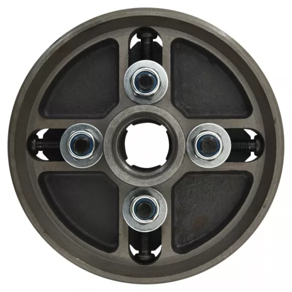 4 pofás fekete acél fa tokmány M33 csatlakozóval 150x63 mm