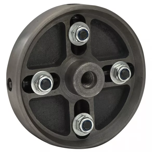 4 pofás fekete acél fa tokmány M18 csatlakozóval 150x63 mm