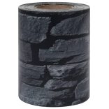 kőhatású szürke PVC kerti árnyékoló kerítés 35 x 0,19 m