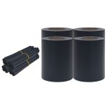 4 db matt sötétszürke PVC árnyékoló kerítés 35 x 0,19 m