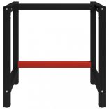 fekete és piros fém munkapadváz 80 x 57 x 79 cm