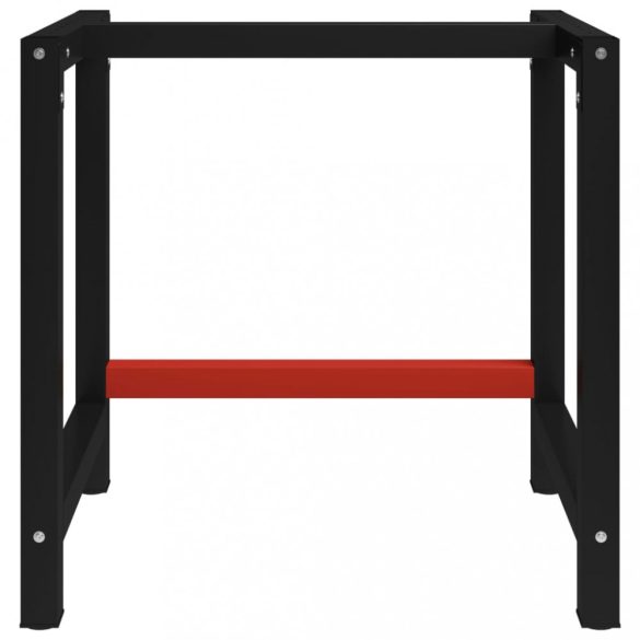 fekete és piros fém munkapadváz 80 x 57 x 79 cm