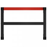fekete és piros fém munkapadváz 80 x 57 x 79 cm