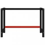 fekete és piros fém munkapadváz 120 x 57 x 79 cm