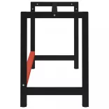 fekete és piros fém munkapadváz 120 x 57 x 79 cm