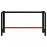 fekete és piros fém munkapadváz 150 x 57 x 79 cm
